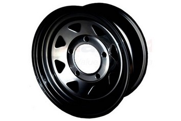 GRW003 - STEEL WHEEL - 8 SPOKE - BLACK